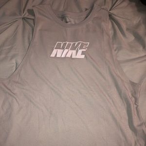 Grey nike muscle tank